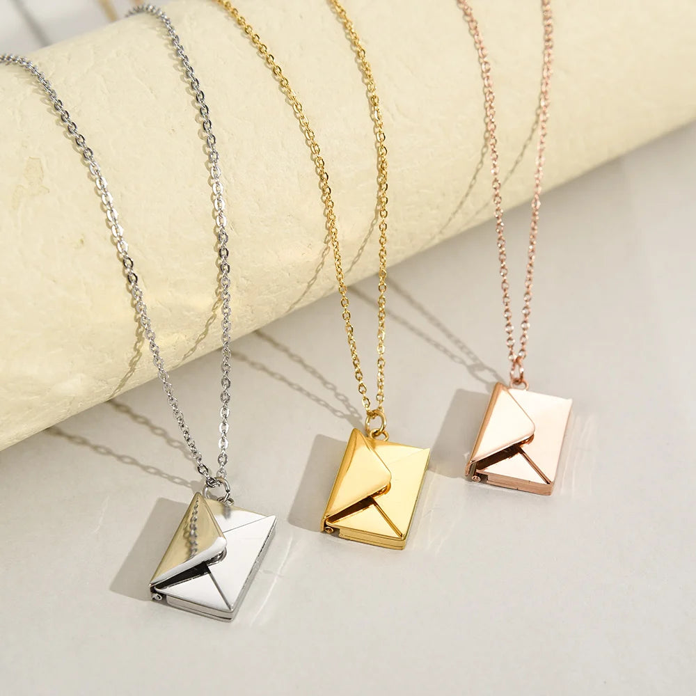 Envelope Pendant Necklace